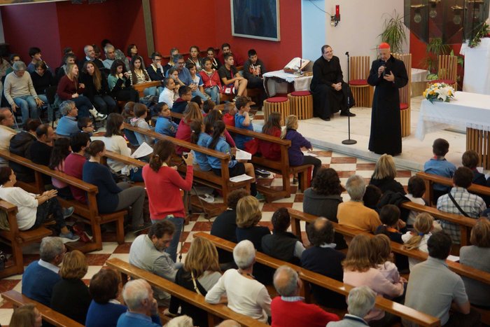festa famiglie levante - incontro col Cardinale Angelo Bagnasco